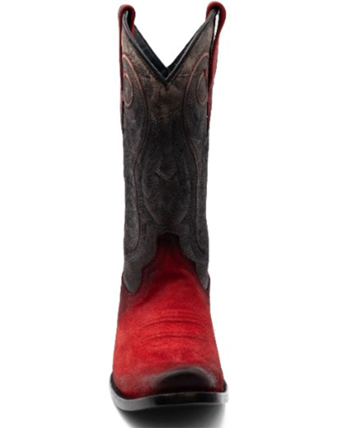 Image #4 - Ferrini Men's Roughrider Western Boots - Square Toe, Red, hi-res