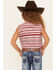 Image #4 - Cowgirl Hardware Girls' Vintage Southwestern Print Sleeveless Snap Western Shirt, Burgundy, hi-res
