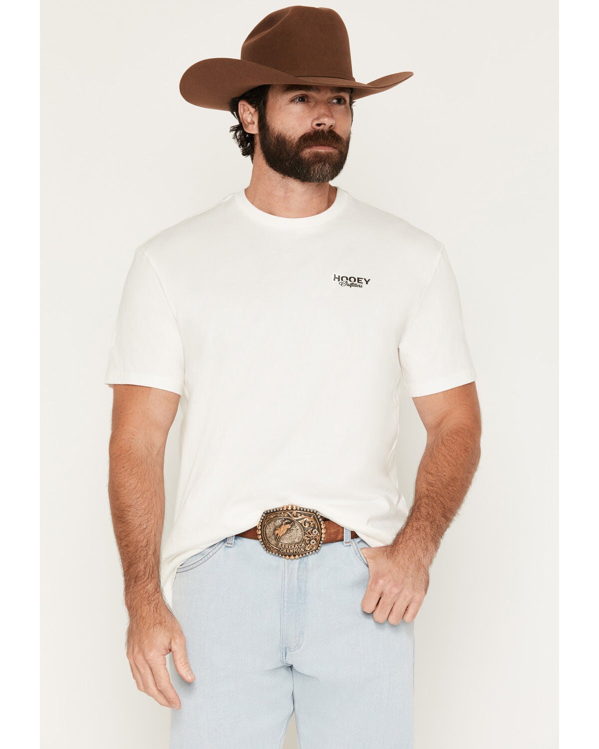 Image #2 - Hooey Men's Remi Short Sleeve Graphic T-Shirt, Cream, hi-res