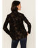 Image #4 - Shyanne Women's Metallic Printed Faux Suede Blazer, Black, hi-res