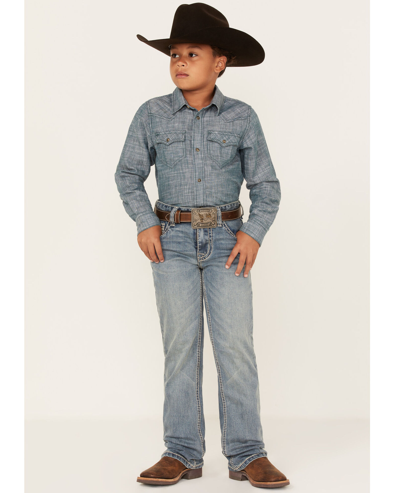 Rock Roll Denim Boys Light Wash Vintage Bootcut Jeans Boot Barn