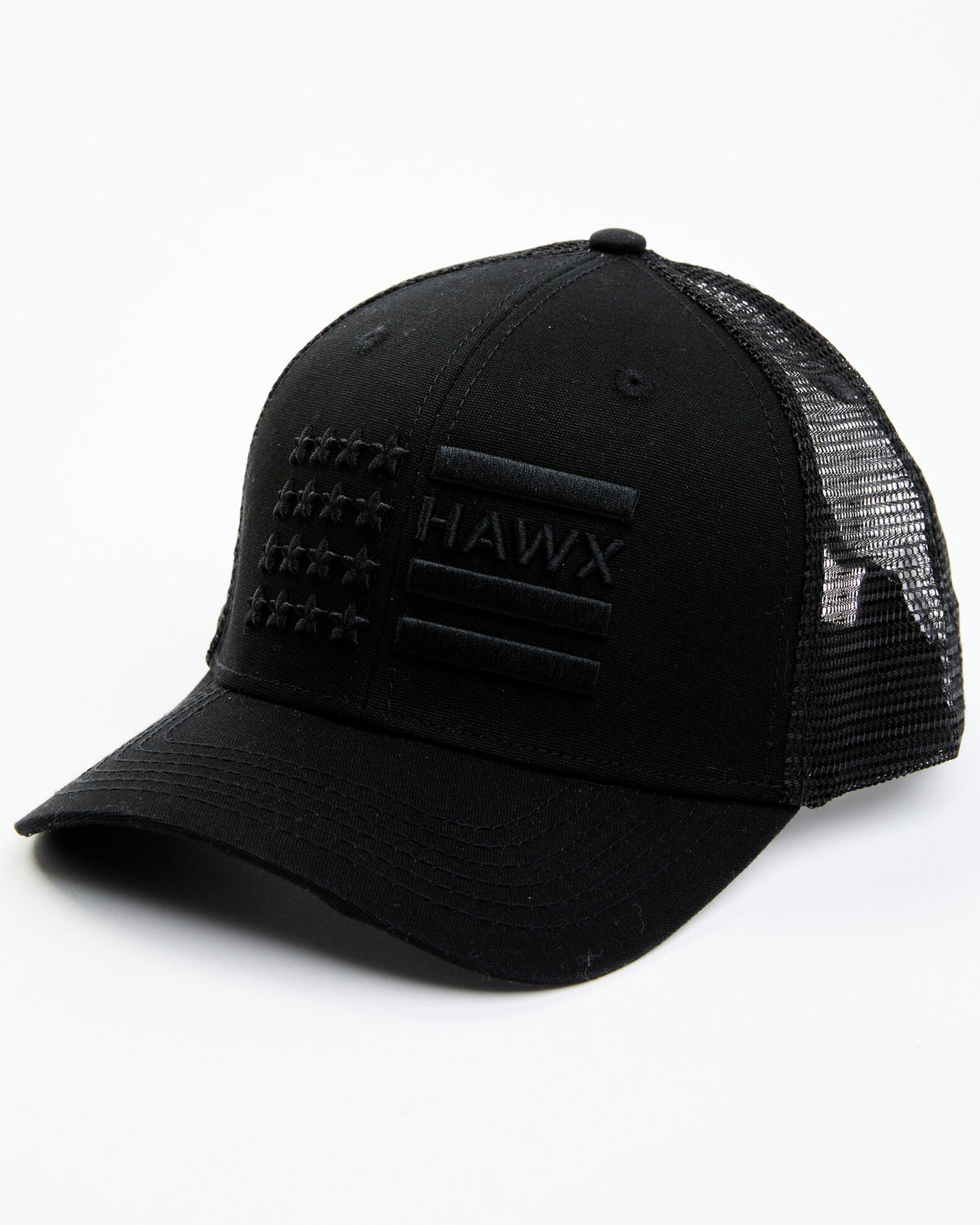 Image #1 - Hawx Men's Stars & Stripes Logo Ball Cap, Black, hi-res