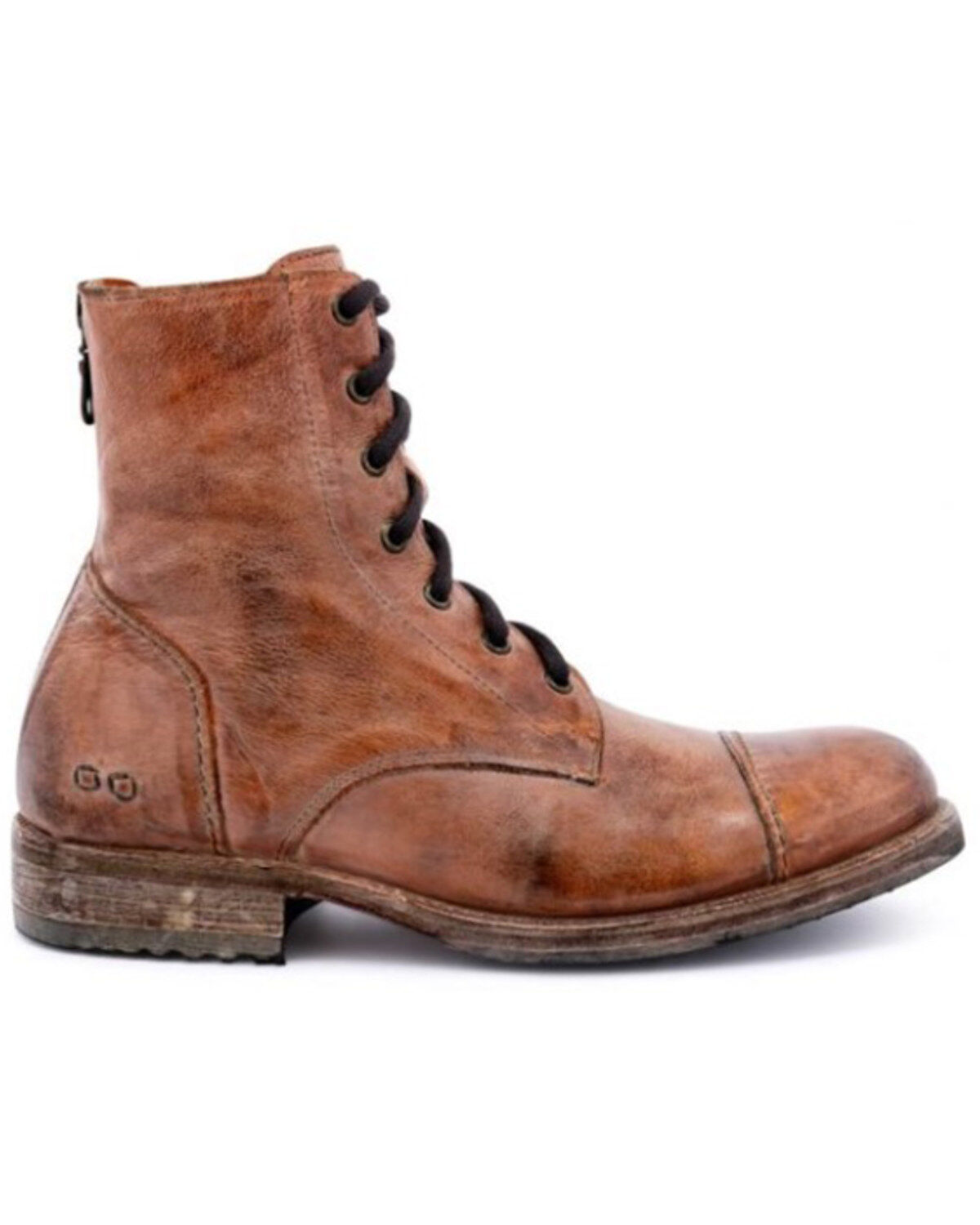 Image #2 - Bed Stu Men's Proteige Tan Rustic Lace-Up Casual Western Boot - Cap Toe, Lt Brown, hi-res