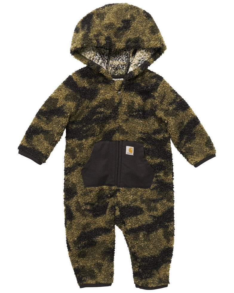 Carhartt Infant Boys' Camo Fleece Zip Front Coverall , Camouflage, hi-res