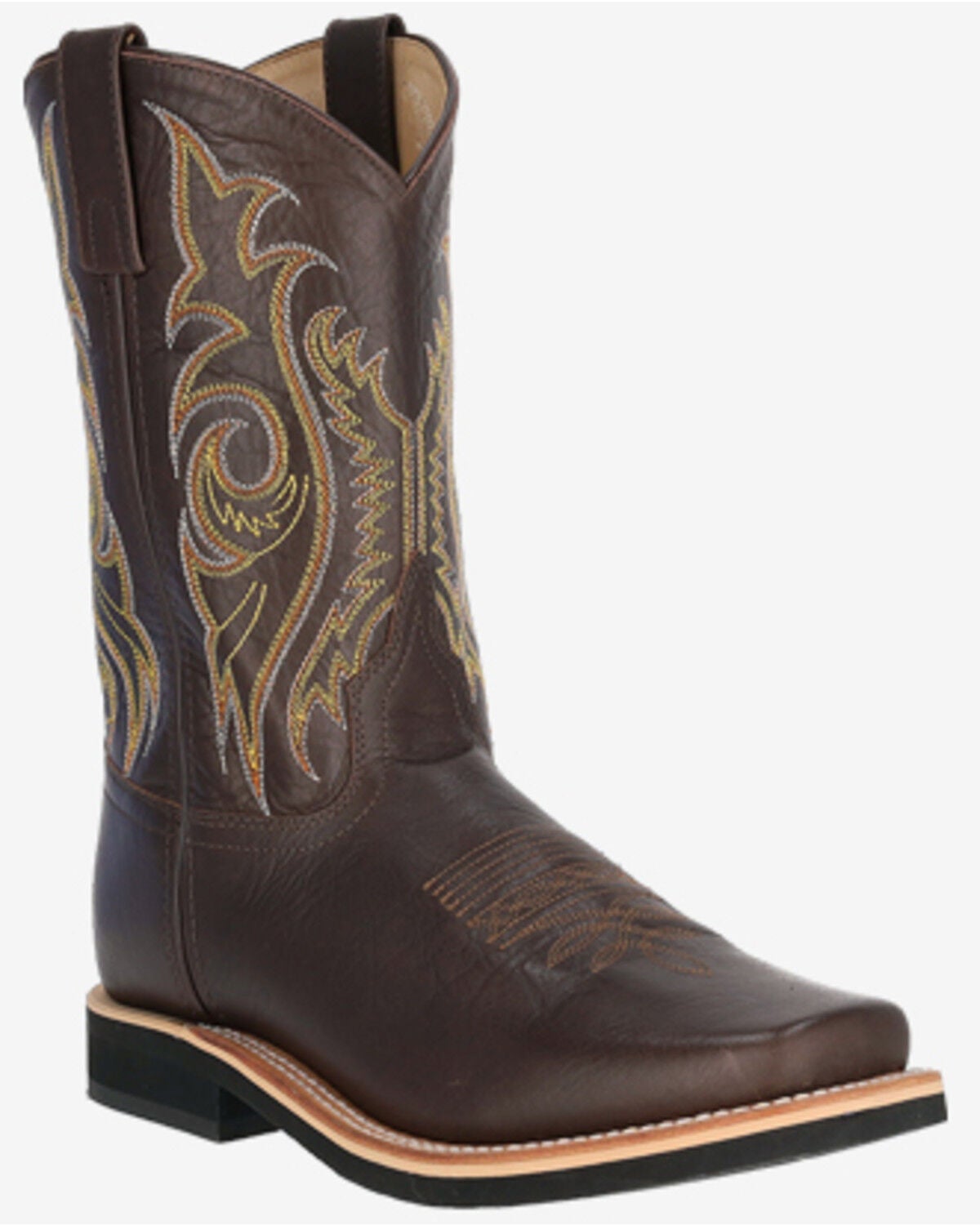 Smoky Mountain Men's Hidalgo Performance Western Boots - Broad Square Toe, Chocolate, hi-res