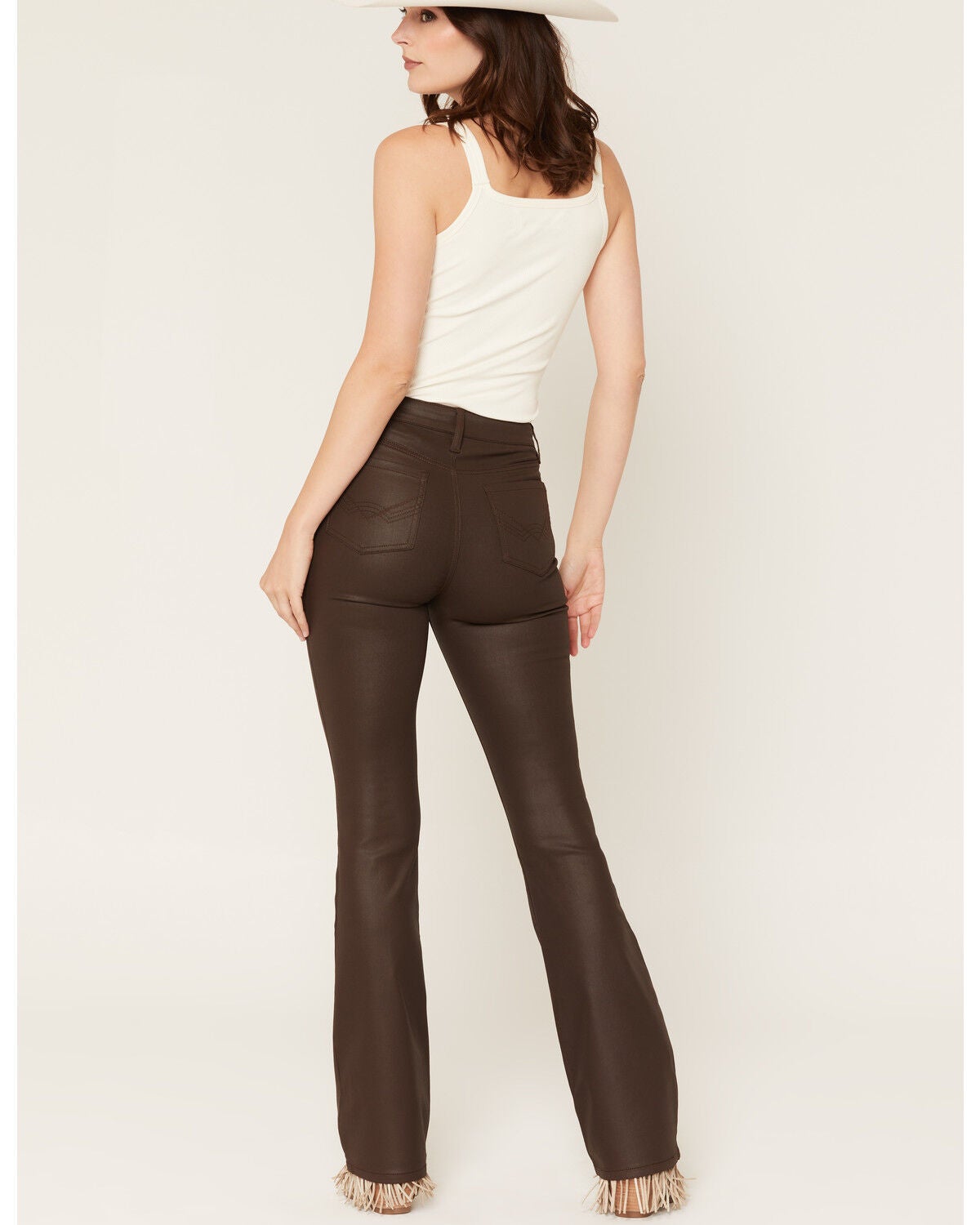 Image #3 - Idyllwind Women's Legend High Rise Coated Bootcut Jeans, Cognac, hi-res