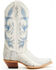 Image #2 - Dan Post Women's Exotic Watersnake Western Boots - Snip Toe, Cream, hi-res