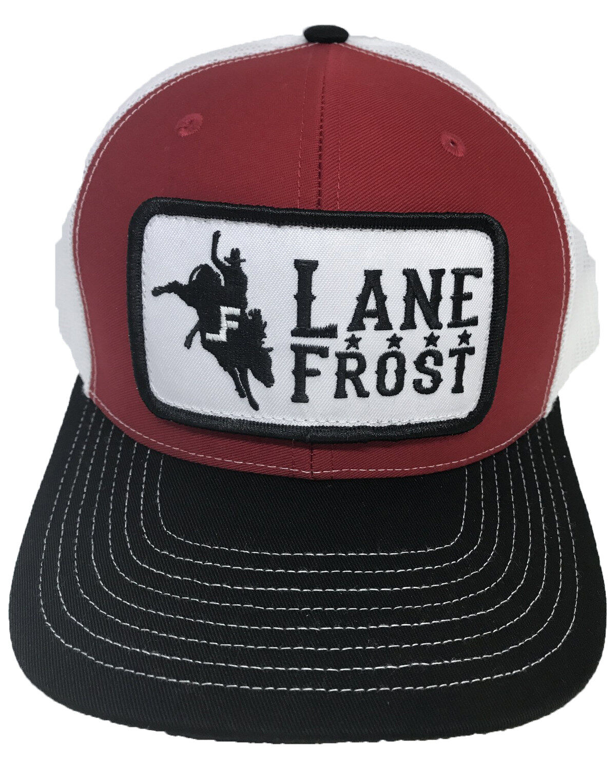 Image #1 - Lane Frost Men's Re-Ride Logo Ball Cap, Red, hi-res