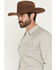 Image #2 - Gibson Trading Co Men's Circuit Striped Print Long Sleeve Snap Western Shirt - Big, Cream, hi-res