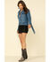 Image #3 - Honey Creek by Scully Women's Denim Fringe Twist Jacket, , hi-res