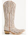 Image #2 - Circle G Women's Triad Embroidered Tall Western Boots - Snip Toe, White, hi-res