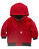 Image #1 - Carhartt Toddler Boys' Canvas Insulated Hooded Jacket, Red, hi-res