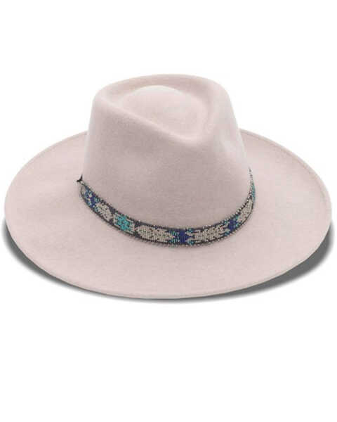 Nikki Beach Women's Mink Wynter Western Felt Rancher Hat , Grey, hi-res