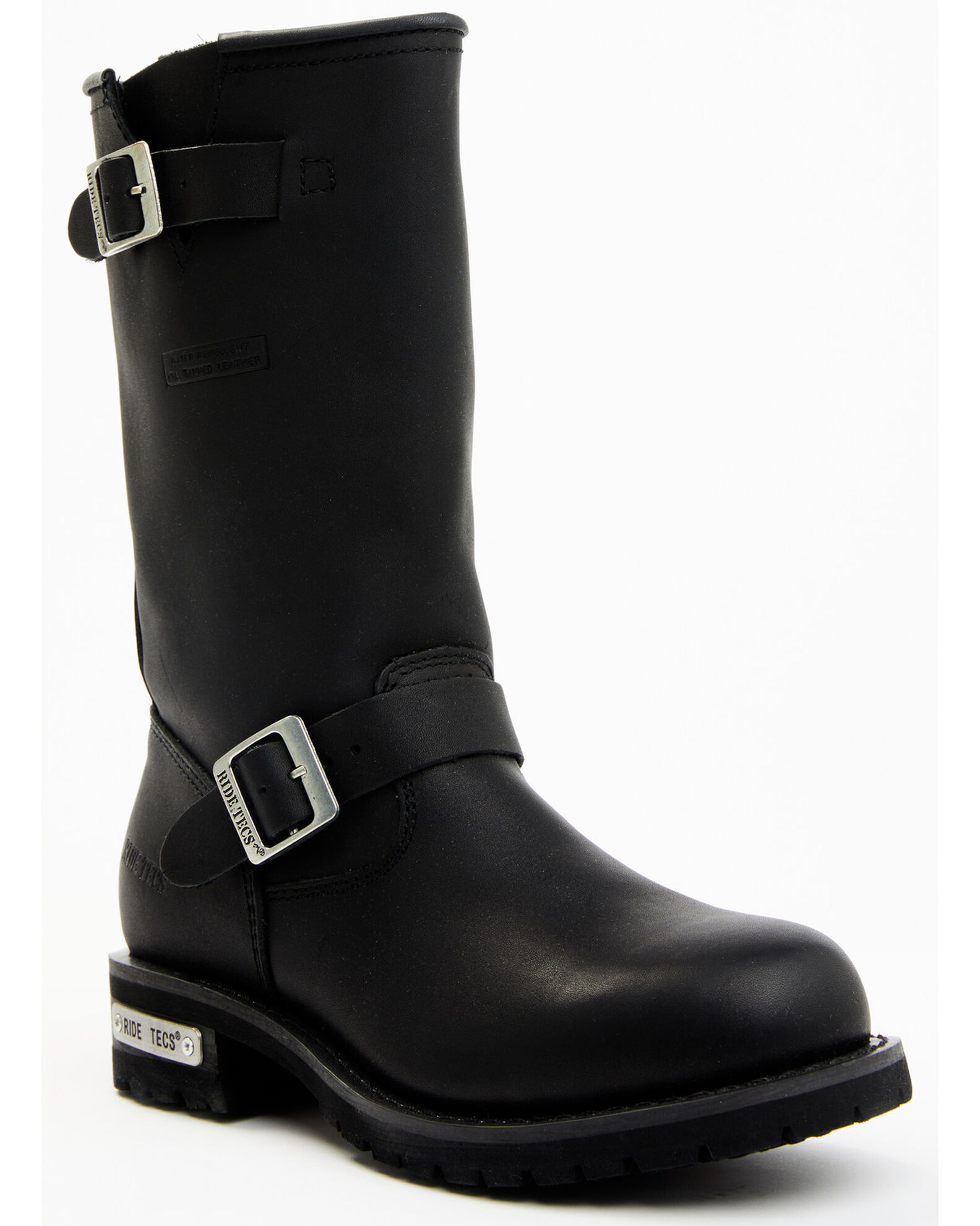 Image #1 - Ad Tec Men's Heavy Duty 13" Motorcycle Boots, Black, hi-res