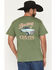 Image #1 - Bucking Chutes Men's Pickup Buck Short Sleeve Graphic T-Shirt, Green, hi-res