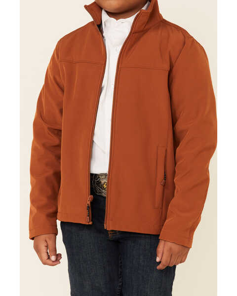 Panhandle Boys' Performance Zip-Front Softshell Jacket , Rust Copper, hi-res