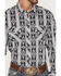 Image #3 - Rock & Roll Denim Men's Southwestern Print Long Snap Stretch Western Shirt, Black, hi-res