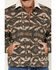 Image #3 - Wrangler Men's Southwestern Sherpa Lined Button-Down Jacket, Charcoal, hi-res