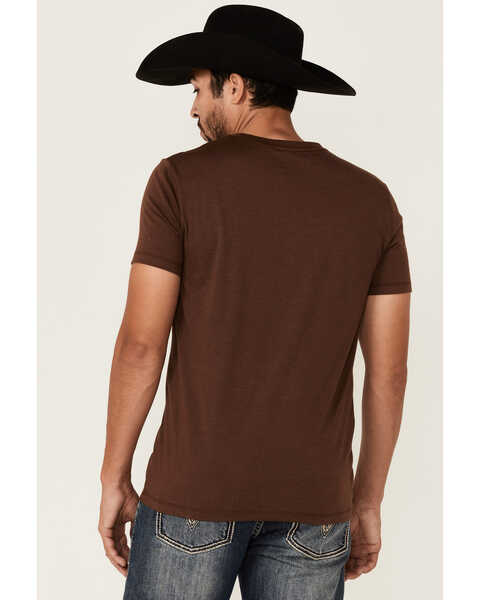Dale Brisby Men's Brown Rodeo Time Graphic Short Sleeve T-Shirt , Brown, hi-res