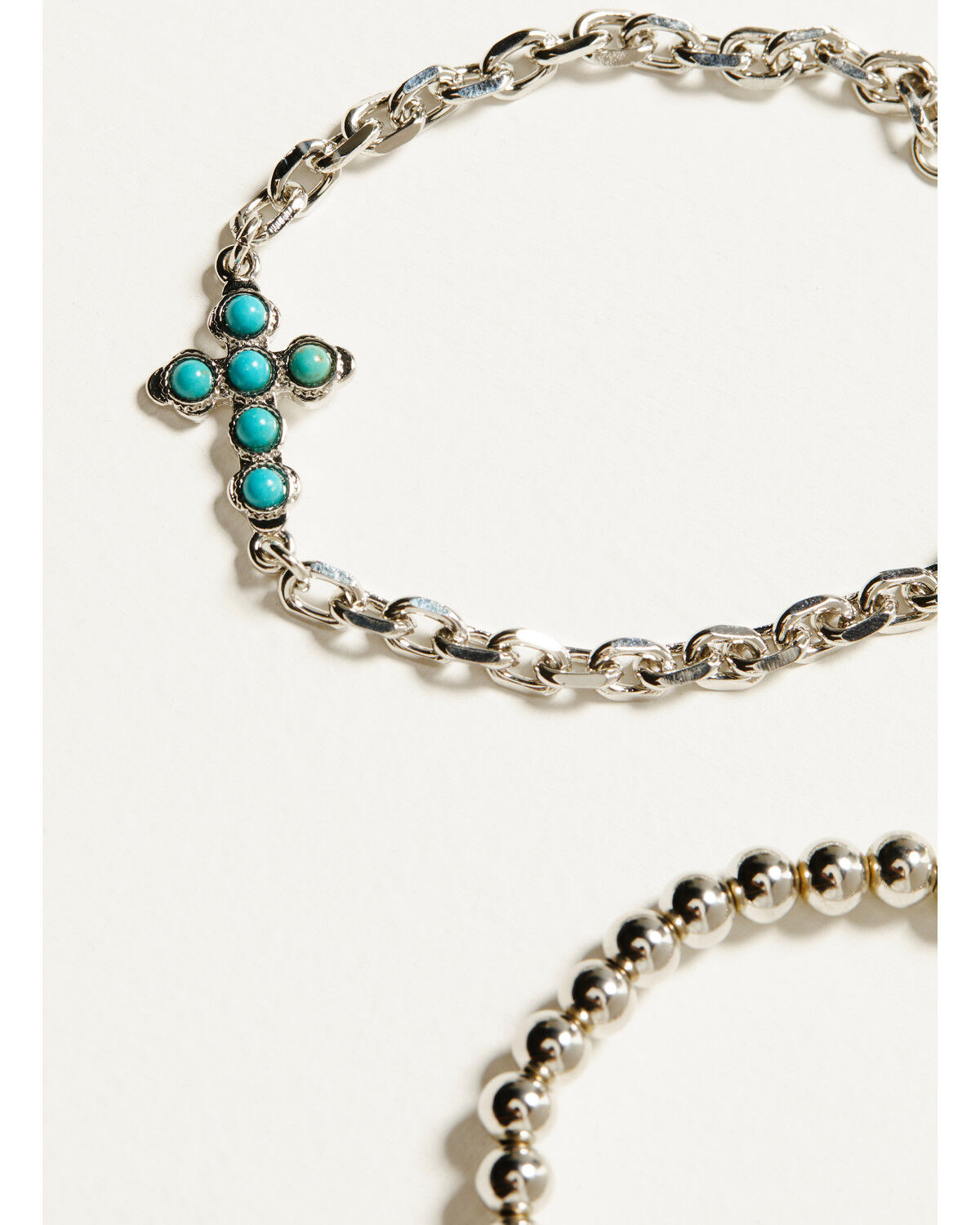 Image #2 - Shyanne Women's Cowhide Teardrop Bracelet Set - 5 Piece, Silver, hi-res