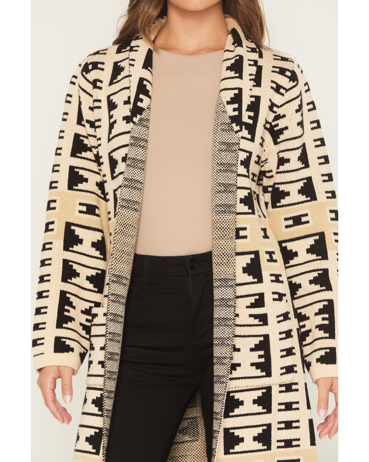 Image #3 - Tasha Polizzi Women's Aubrey Color Block Cardigan, Cream, hi-res