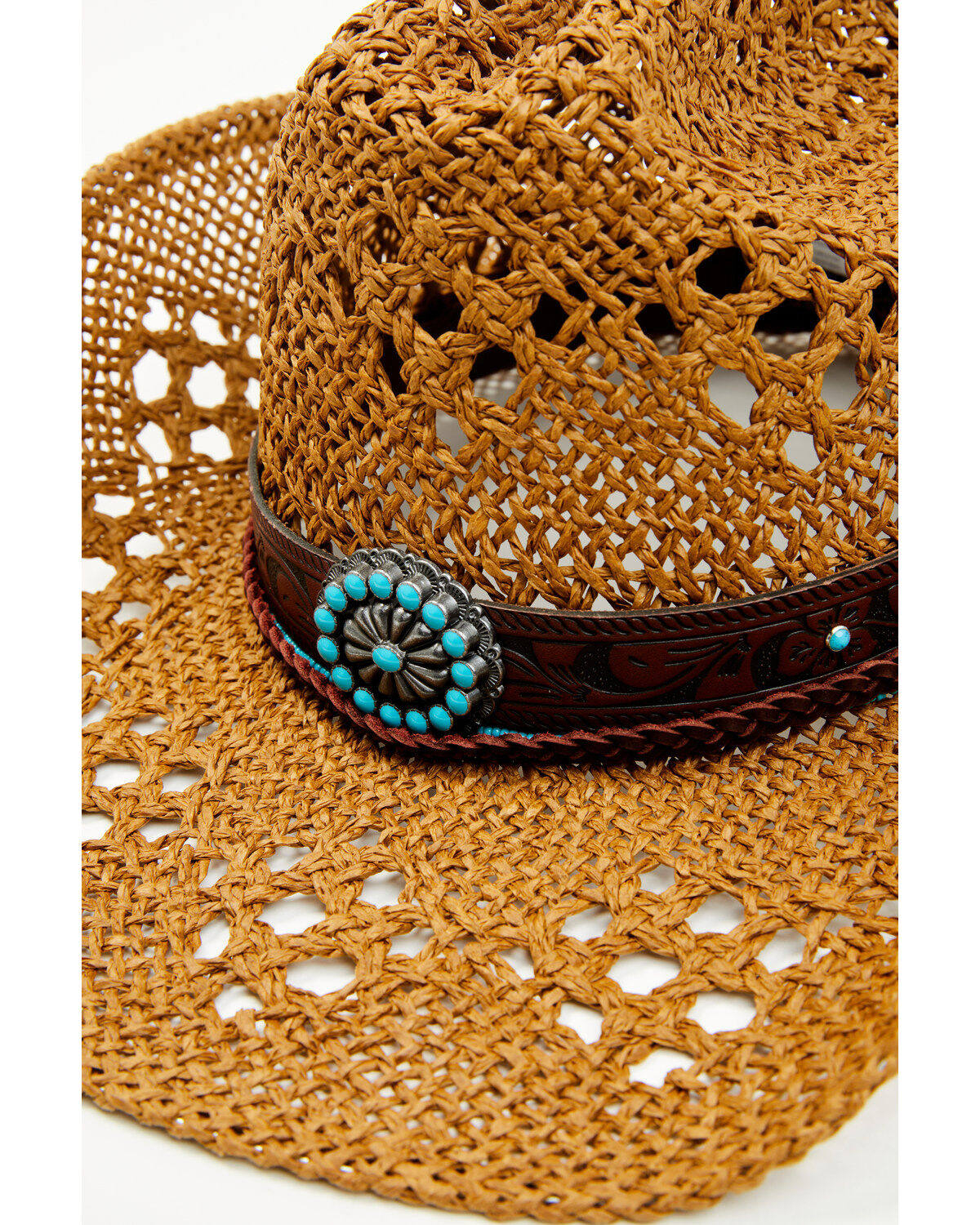 Image #2 - Shyanne Women's Lucy Straw Cowboy Hat, Brown, hi-res
