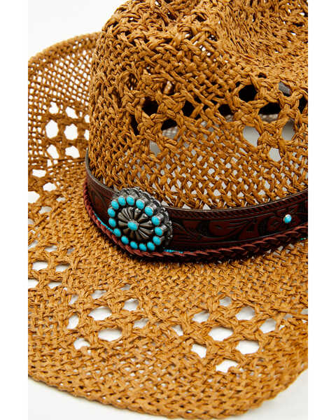 Image #2 - Shyanne Women's Lucy Straw Cowboy Hat , Brown, hi-res