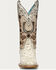 Image #3 - Corral Women's Horseshoe Overlay Exotic Ostrich Western Boots - Square Toe, Ivory, hi-res