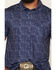 Image #3 - Rock & Roll Denim Men's Game Day Short Sleeve Snap Polo, Navy, hi-res