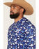 Image #3 - PBR Men's Camo Print Long Sleeve Hooded Shirt, Blue, hi-res