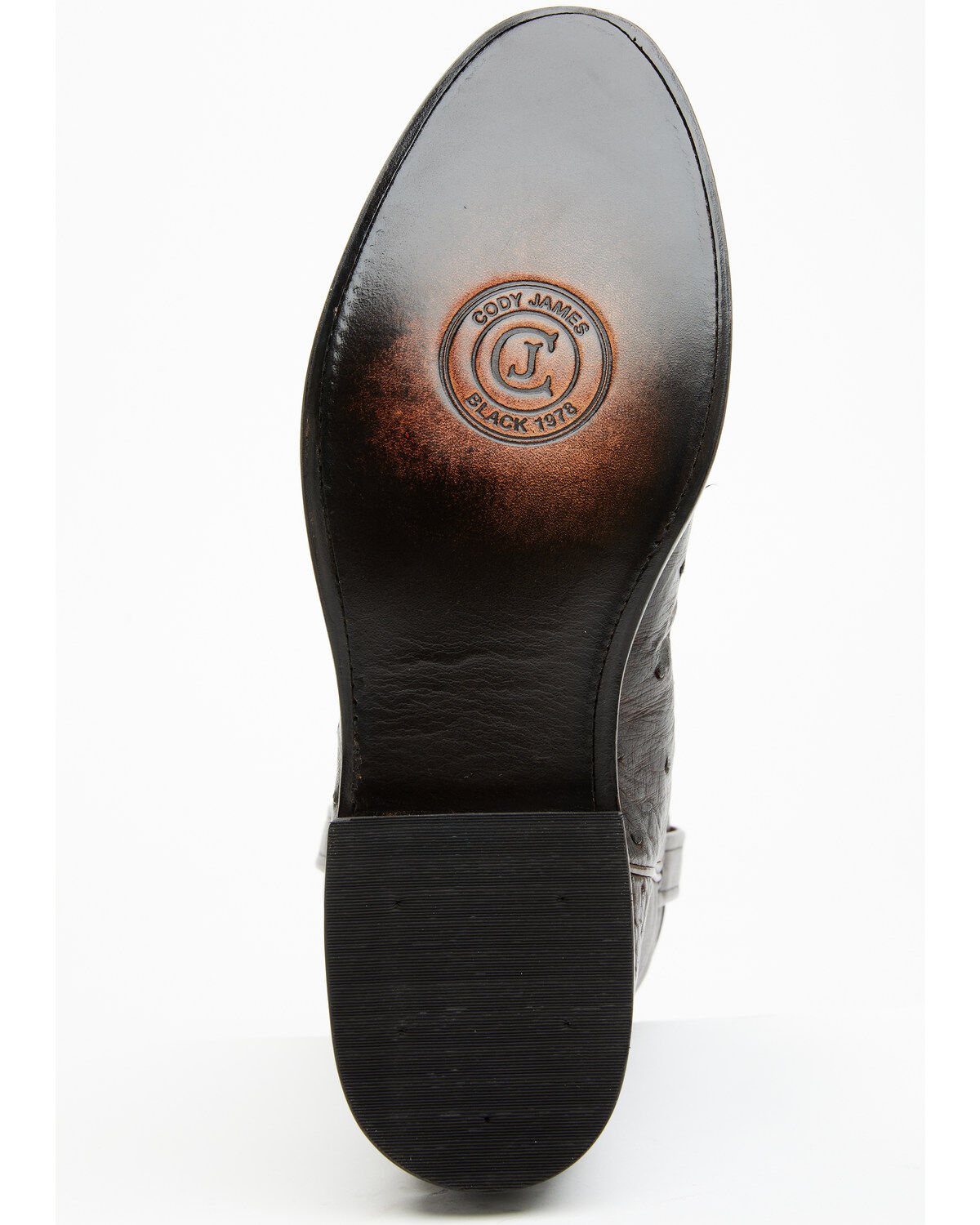 Image #7 - Cody James Black 1978® Men's Carmen Exotic Full-Quill Ostrich Roper Boots - Round Toe, Chocolate, hi-res