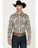 Image #1 - Rock & Roll Denim Men's Southwestern Long Sleeve Pearl Snap Stretch Western Shirt, Sand, hi-res