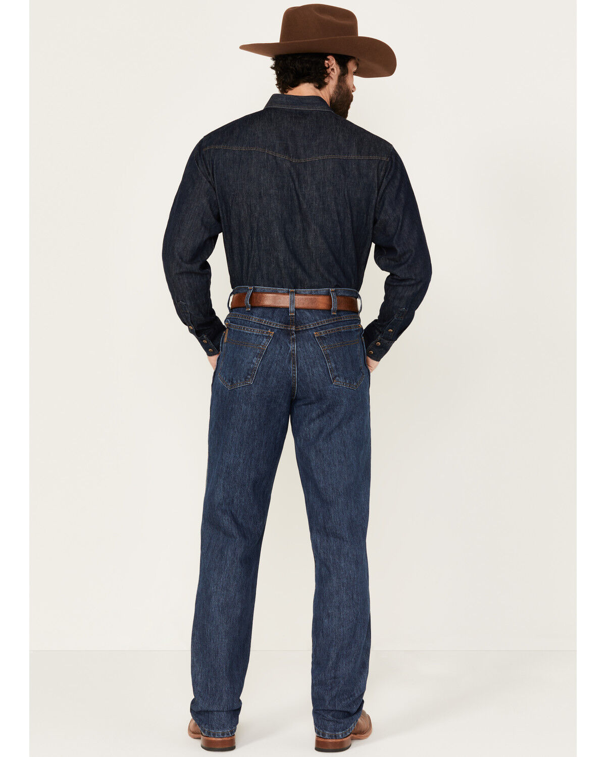 Image #3 - Cinch Men's Green Label Dark Wash Relaxed Denim Jeans, Blue, hi-res