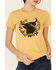 Bandit Brand Women's Steerhead Garland Graphic Tee , Cognac, hi-res