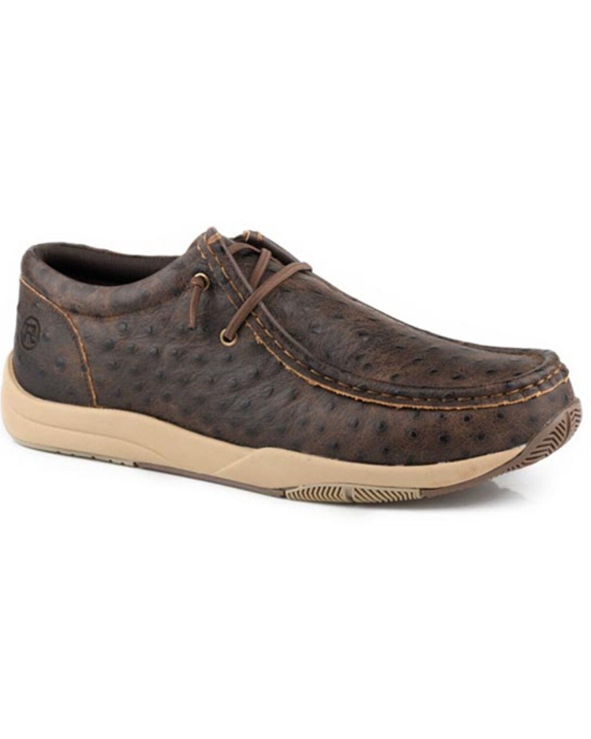Roper Men's Clearcut Low Casual Shoes - Moc Toe, Brown, hi-res