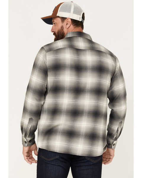 Pendleton Men's Burnside Large Plaid Button Down Western Flannel Shirt , Grey, hi-res