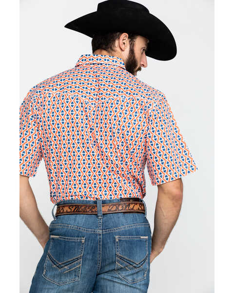 Image #2 - Wrangler 20X Men's Advanced Comfort Coral Aztec Print Long Sleeve Western Shirt , , hi-res