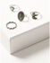 Image #1 - Shyanne Women's Cross And Boot Ring Set - 4 Piece, Silver, hi-res