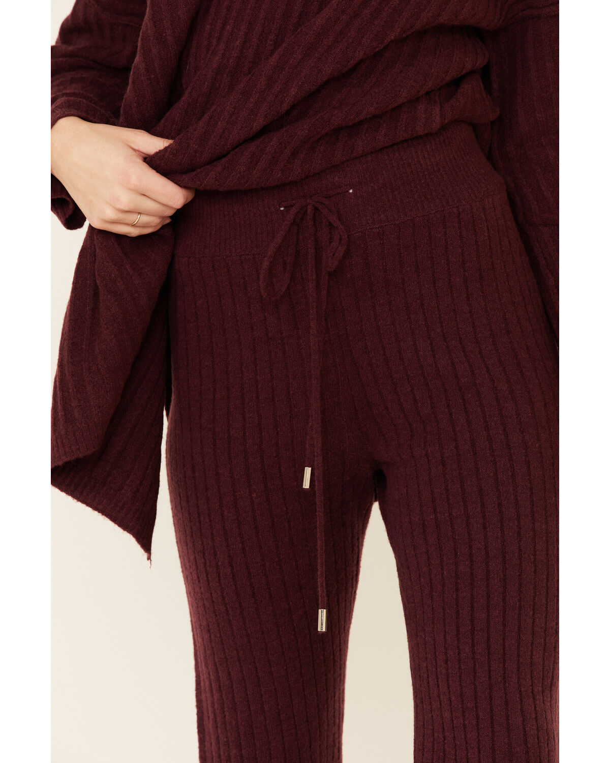 Image #4 - Free People Women's Around The Clock Jogger Sweatpants, Wine, hi-res