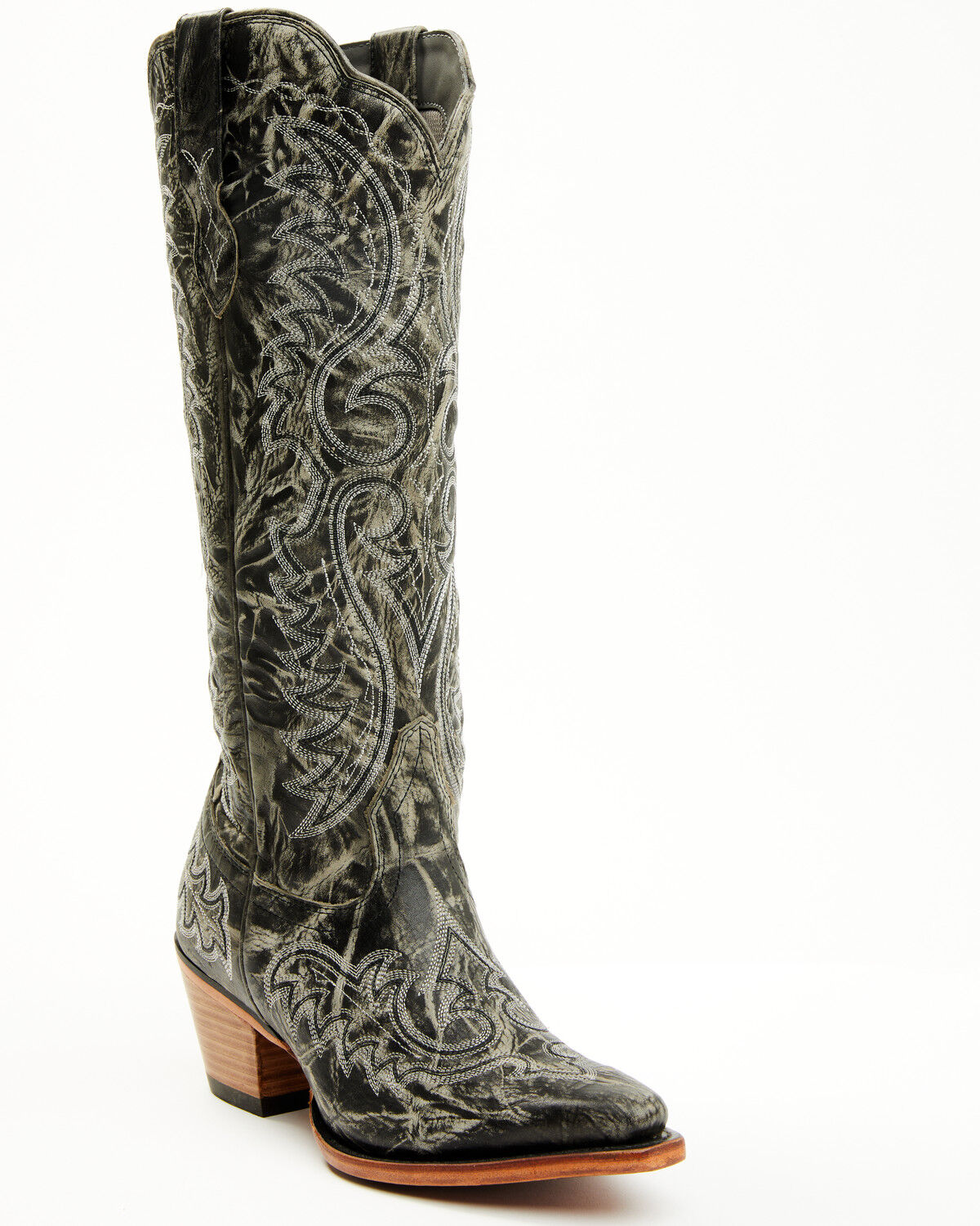 Image #1 - Durango Women's Crush Tall Western Boots - Snip Toe, Grey, hi-res