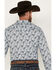 Image #4 - Cody James Men's Casa Blanca Paisley Print Long Sleeve Snap Western Shirt, Light Blue, hi-res