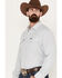 Image #2 - Wrangler Men's Performance Long Sleeve Button-Down Shirt - Tall, Light Grey, hi-res