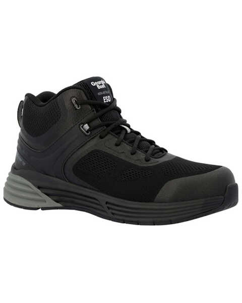 Georgia Boot Men's Durablend Sport Electrical Hazard Athletic Hi-Top Work Shoes - Composite Toe, Black, hi-res