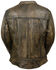 Milwaukee Leather Women's Brown Distressed Vented Scooter Leather Jacket, Black/tan, hi-res