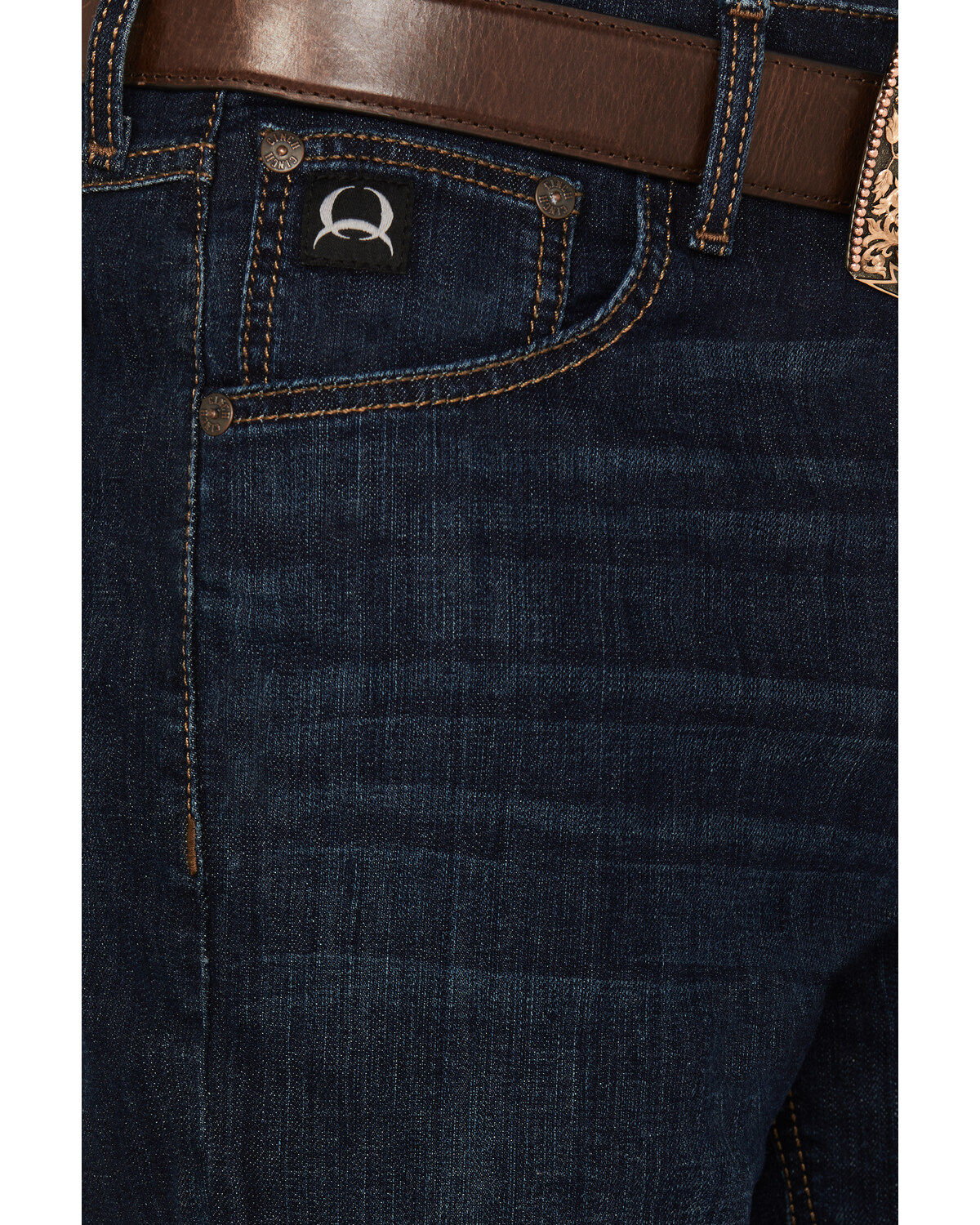 Image #2 - Cinch Men's Black Label 2.0 Dark Rinse Loose Tapered Performance Stretch Denim Jeans, Dark Wash, hi-res