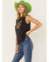 Image #3 - White Crow Women's Midnight Cowboy Graphic Tank, Black, hi-res
