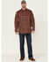Hawx Men's FR Plaid Print Long Sleeve Button Down Work Shirt - Tall , Red, hi-res