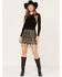 Wonderwest Women's Beaded Tassel Mini Skirt, Black, hi-res