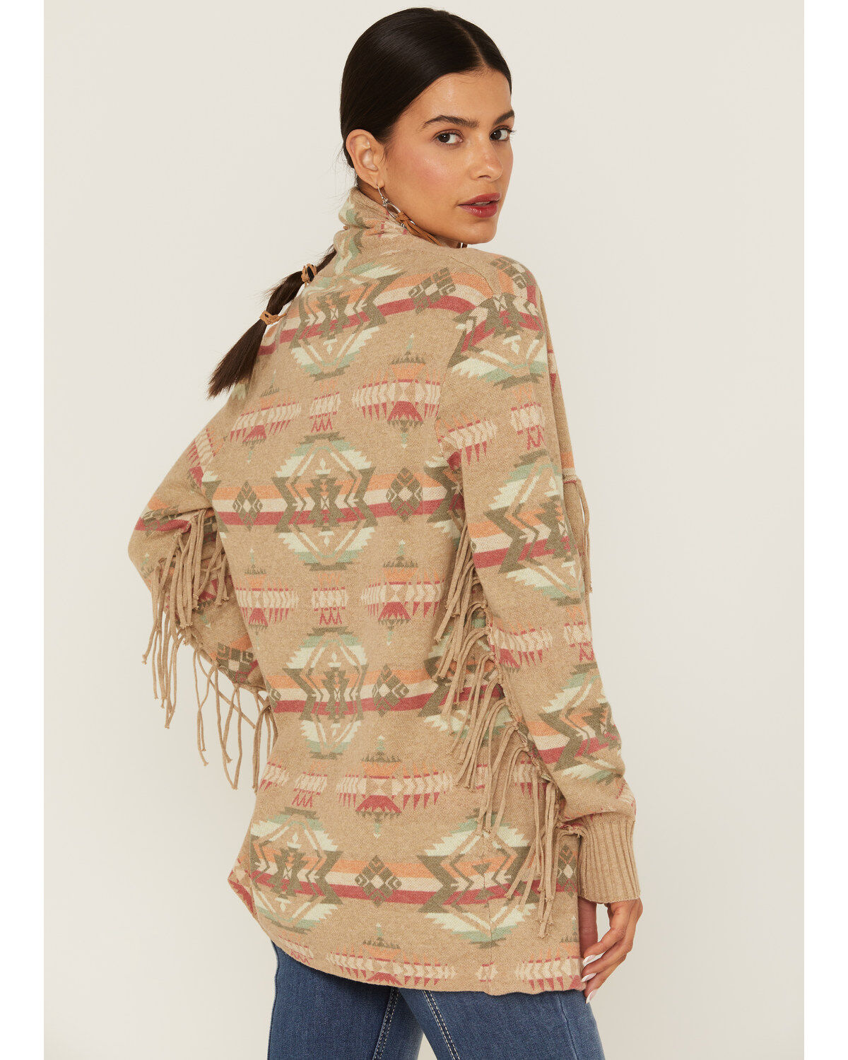 Image #4 - Tasha Polizzi Women's Catalina Southwestern Fringe Cardigan, , hi-res
