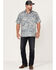 Image #2 - Scully Men's Floral Print Short Sleeve Button Down Western Shirt, , hi-res
